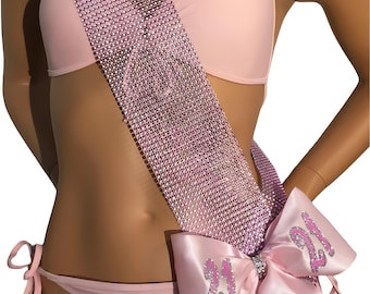 25th Birthday BLINGED OUT Sash  21, 30, 40, 50, 60 any age, Birthday Sash full of sparkles, Optional Sash Bow avail. at an add'l cost  By Sa