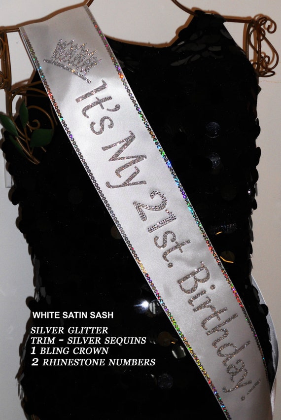60 Birthday Sash 50 21st Add your favorite Trim /& Bling for extra sparkle at an additional cost By SashANation 40 Birthday Sash; 30