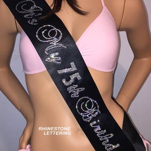RHINESTONE Sash, 21, 25, 30, 35, 40, 50 60, 65, 75 Birthday Rhinestone Birthday Sash by Sashanation