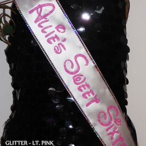 Sweet Sixteen Sash, 16 and Sweet, Sweet 16 Sash,Birthday Princess, PERSONALIZED, By Sashanation