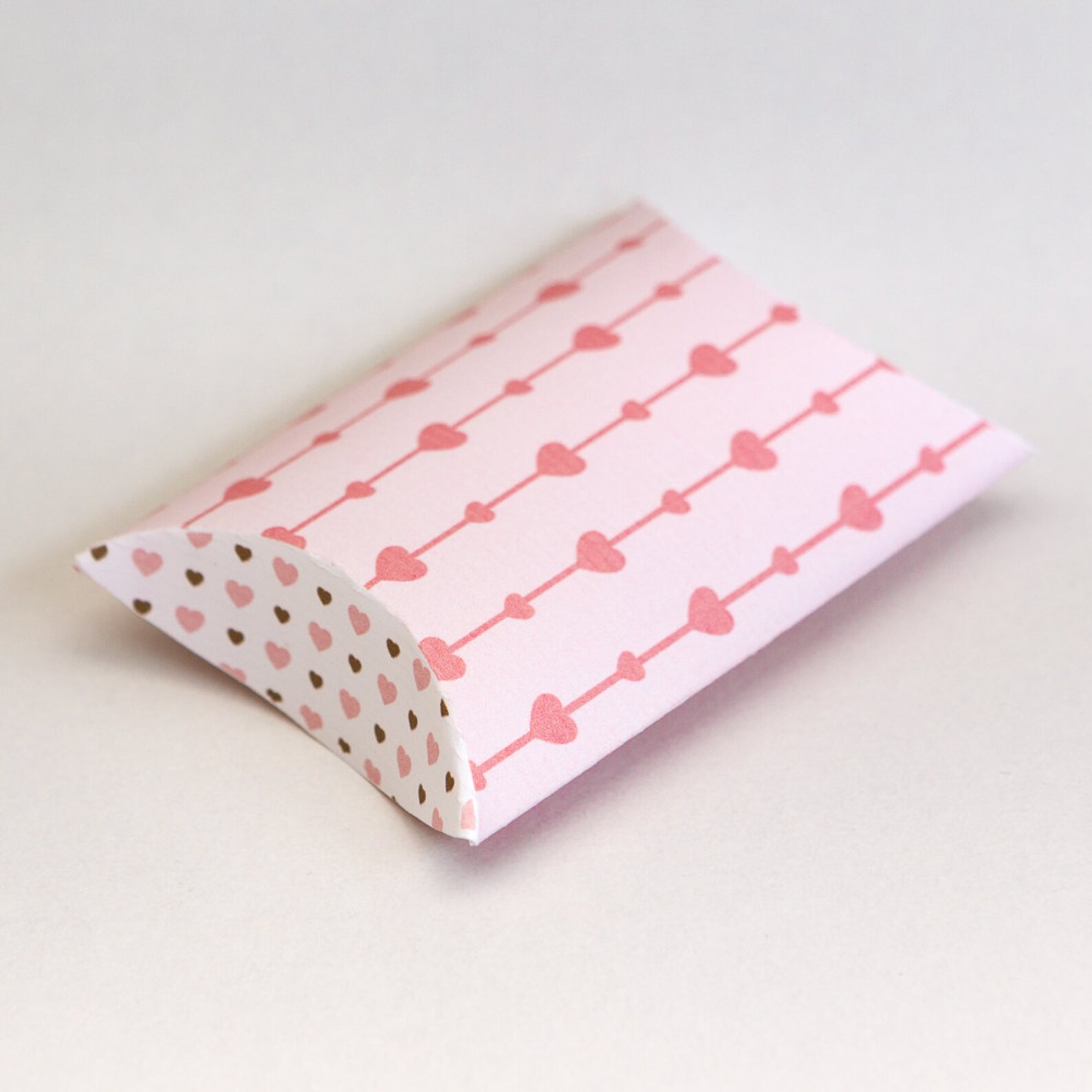 Small Baby Pink Printable Pillow Box Templates Etsy