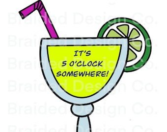 It’s 5 o’clock somewhere\Margarita clip art png