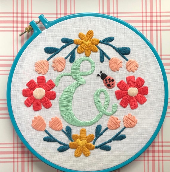 Custom Initial Embroidery | Etsy