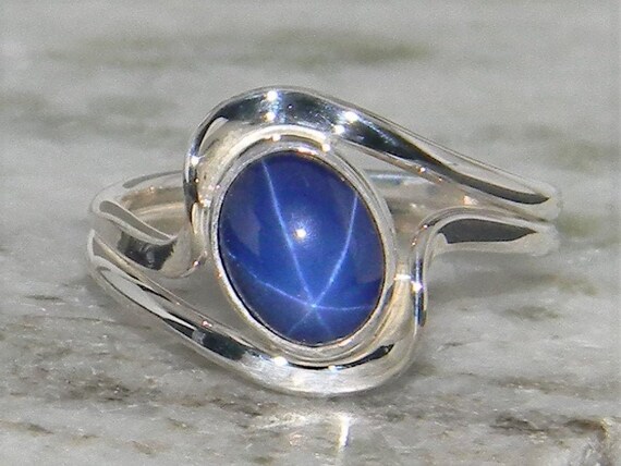 Ladies Star Sapphire Ringmens Star Sapphire Ringsyn. Star | Etsy