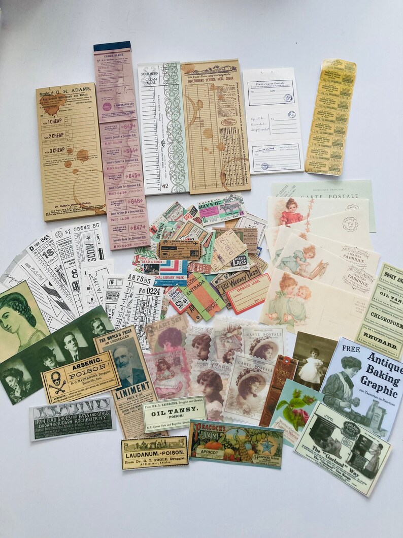 Vintage Ephemera vintage Stickers Junk Journal Ephemera Etsy