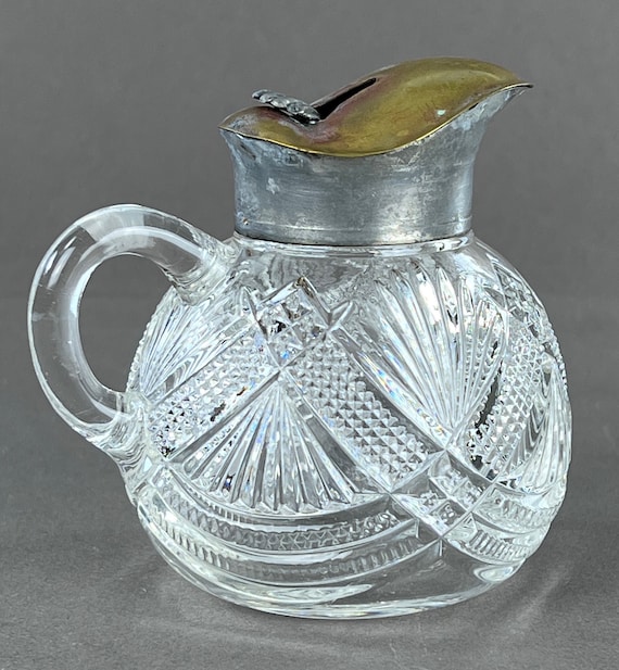 Antique EAPG George Duncans No. 28 Tepee Syrup Pitcher w Lid