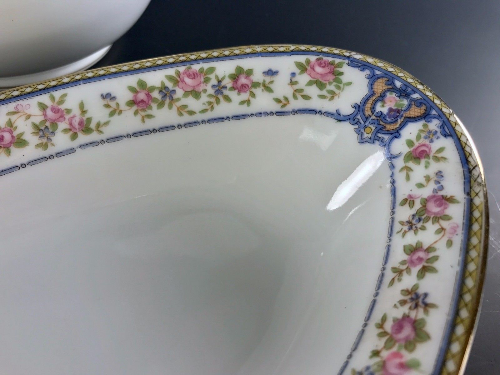 Antique NORITAKE NIPPON China The Malay Pattern Circa 1912 Creamer, Sugar, Relish Tray