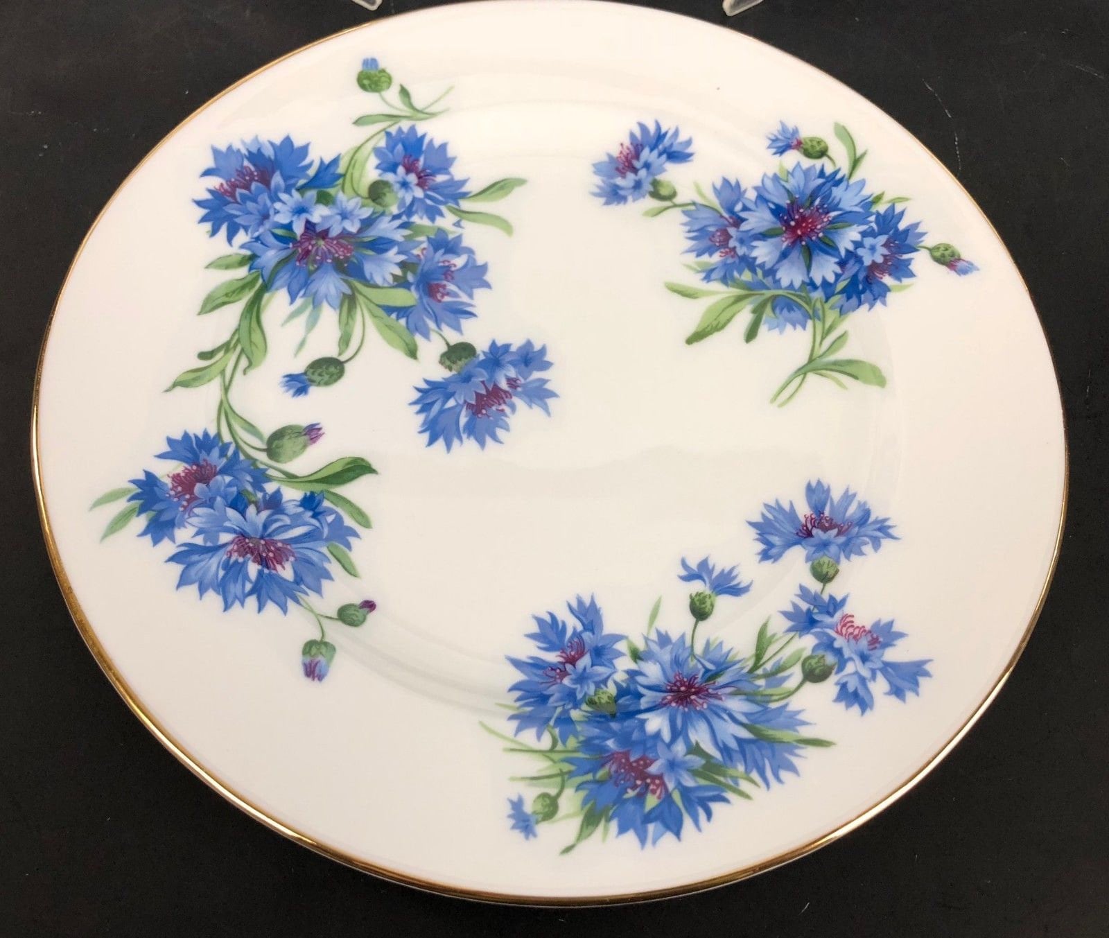 Vintage HAMMERSLEY CHINA Cornflower Blue Pattern 3 Salad Plates
