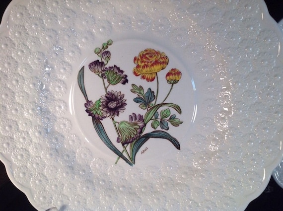 COPELAND SPODE "FERNLEIGH" Pattern Dessert Service Botanical Designs