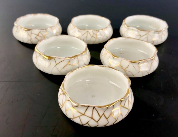 Antique C F HAVILAND Porcelain Salts GDM Mark 4 Circa 1891