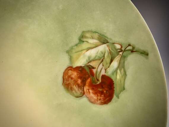 Antique Hand Painted Plate Raspberries IMPERIAL PSL Porcelain Austria