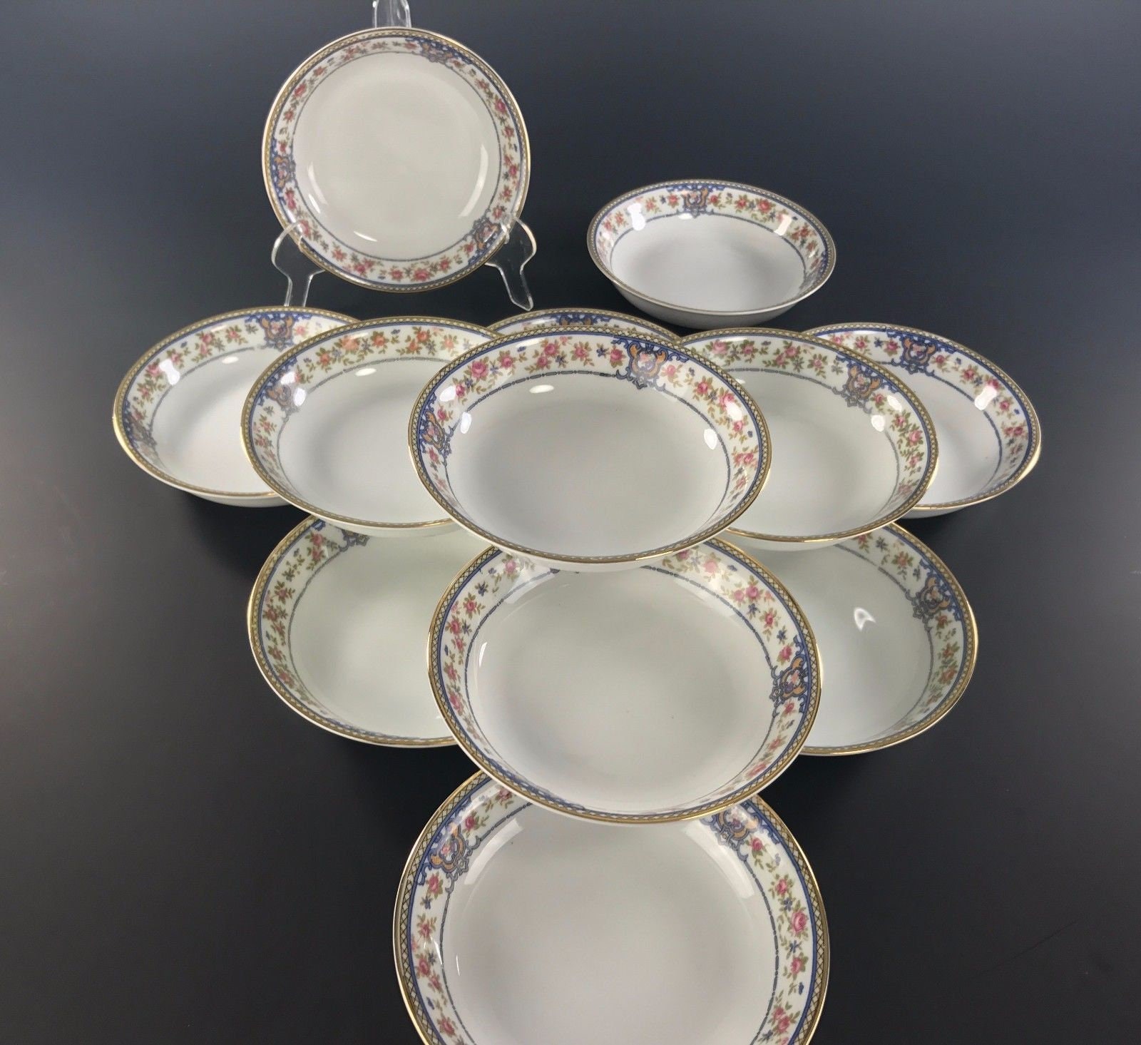 Antique NORITAKE NIPPON China The Malay Pattern Circa 1912 12 Sauce Bowls