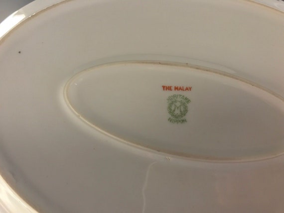 11.5 Oval Serving Platter NORITAKE NIPPON China The Malay Pattern Circa 1912-1