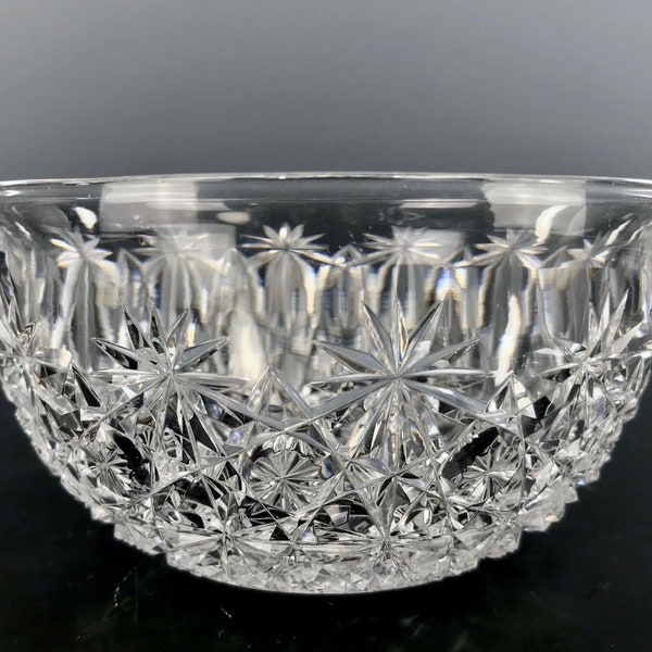 Antique ABP American Brilliant Cut Glass RUSSIAN CUT Finger Bowl