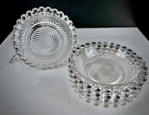 Antique EAPG Flint Glass Butter Pats Set of 5