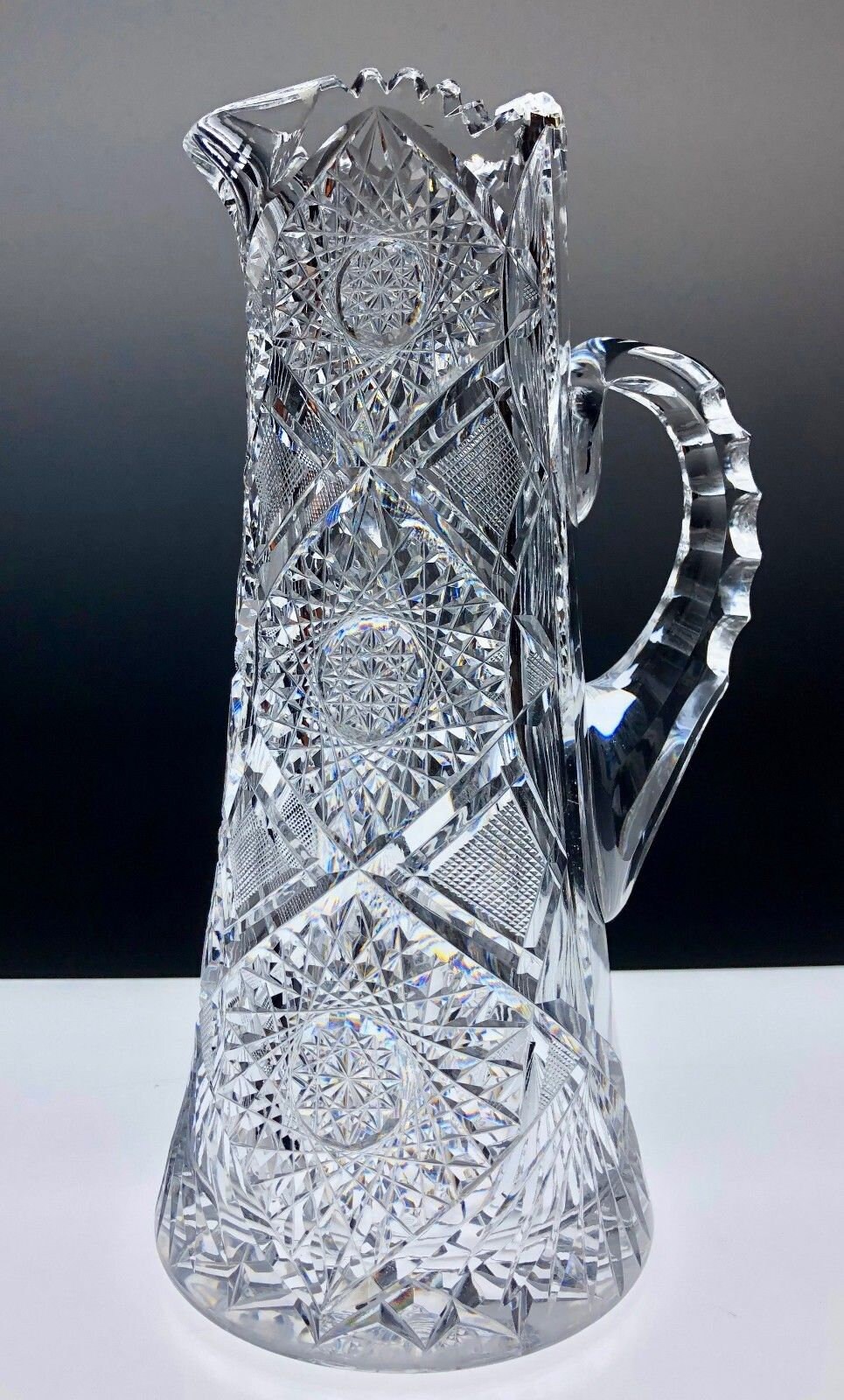 American Brilliant Cut Glass Pitcher