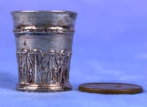 Sterling Silver MINIATURE FIGURED BEAKER Metropolitan Museum of Art Dollhouse Size