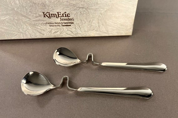 2 DANESCO Stainless Honey Spoons To Fit On Rim of Cup