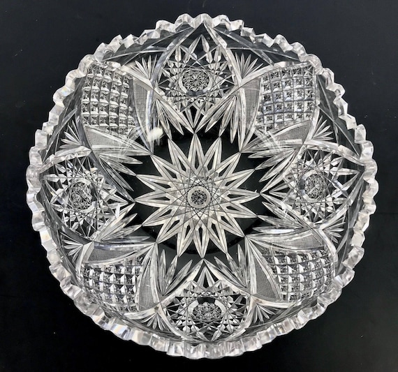Antique ABP American Brilliant Cut Glass Bowl - Mystery Cutting House