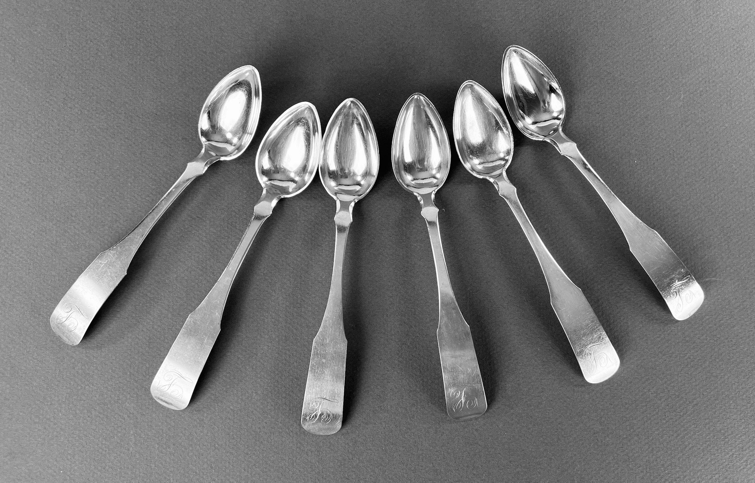 Antique Coin Silver Teaspoons 6 Pcs ARUNDEL HILL SILVERSMITH Etsy
