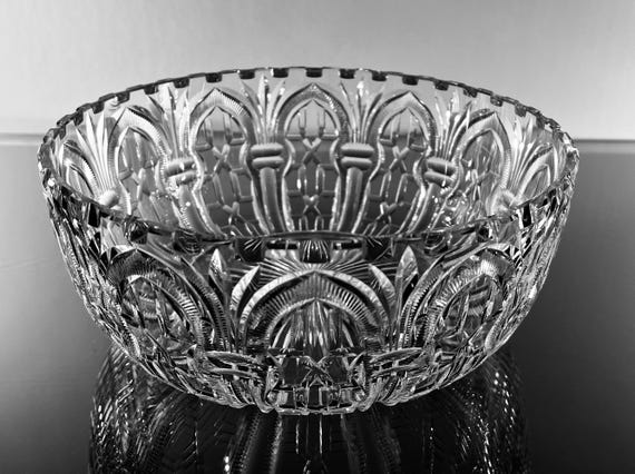 Antique WEBB Cut Glass Center Bowl Circa 1936-1949