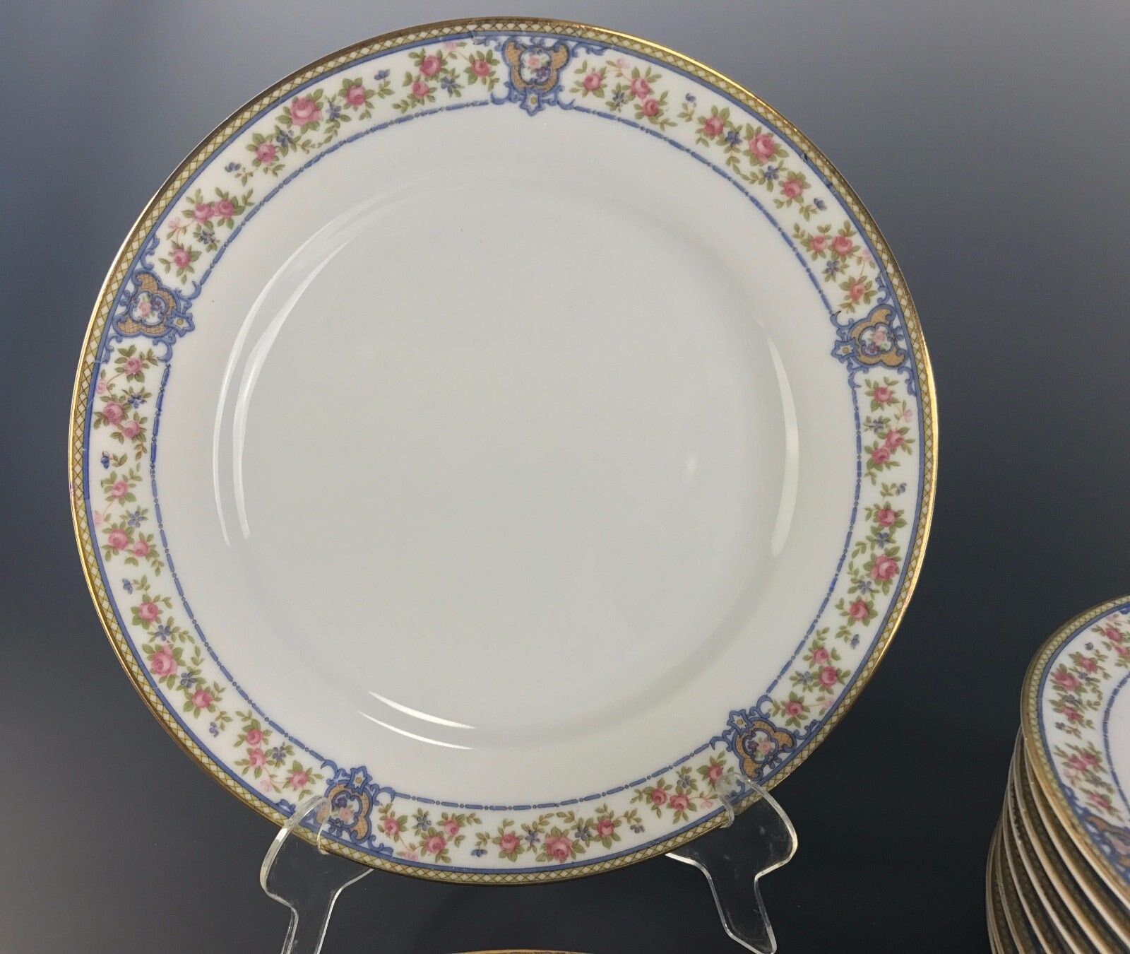 Antique NORITAKE NIPPON China The Malay Pattern Circa 1912 12 Luncheon Plates