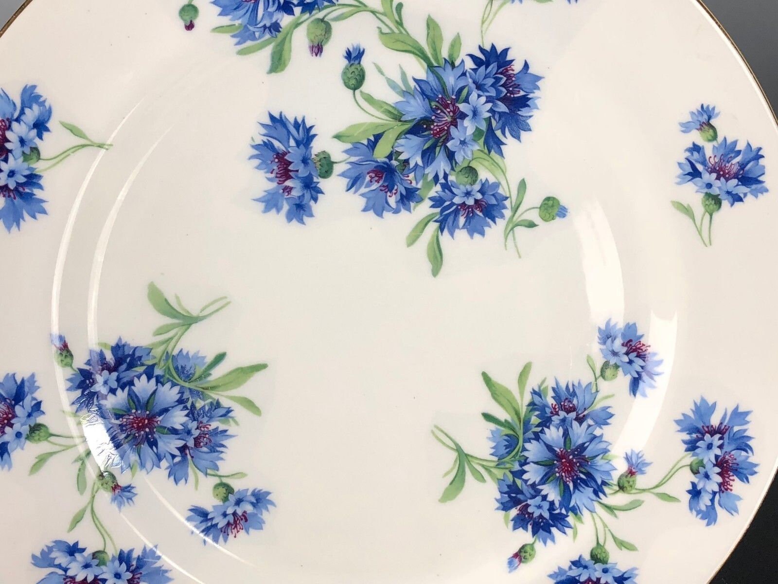 Vintage HAMMERSLEY CHINA Cornflower Blue Pattern 10 Dinner Plates