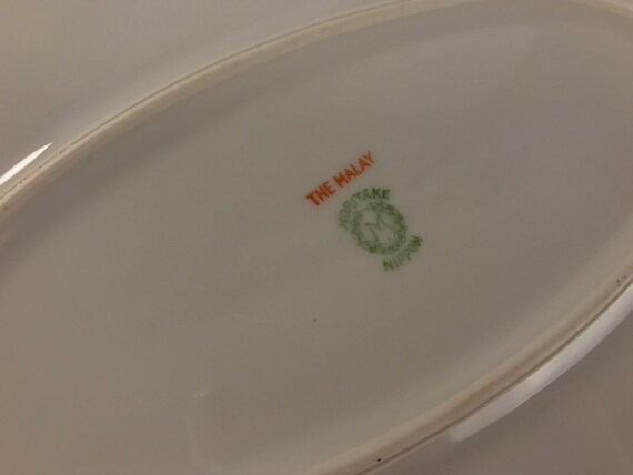11.5 Oval Serving Platter NORITAKE NIPPON China The Malay Pattern Circa 1912-1