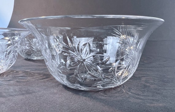 Vintage WEBB Engraved and Polished Finger Bowls Lot of 4
