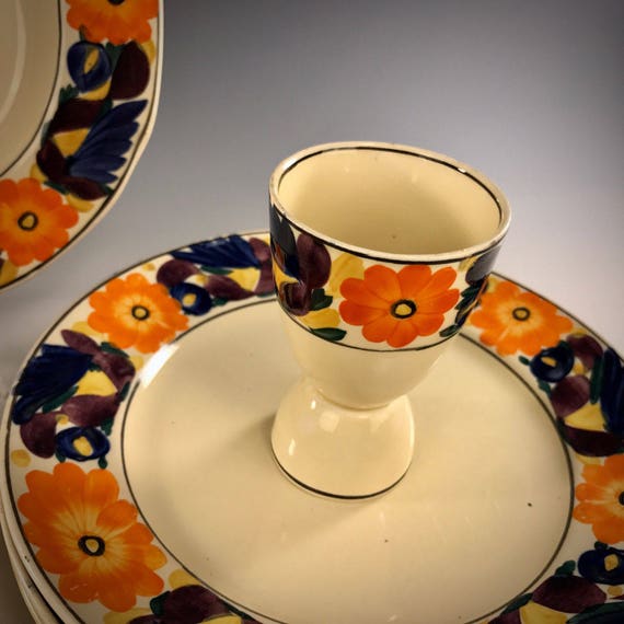 ADAMS Royal Ivory TITIANWARE "Brocade" Pattern Misc Pieces 7 Items