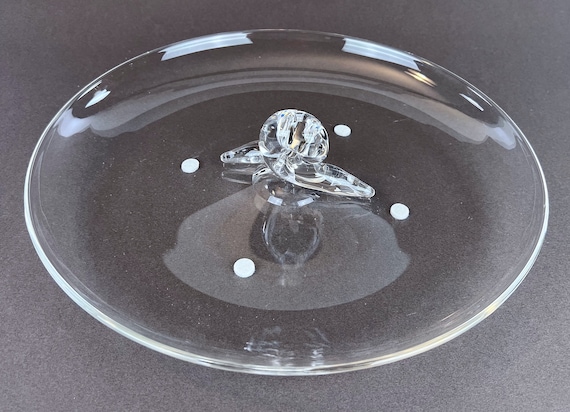 Vintage STEUBEN Sandwich Tray 10.5" SIGNED