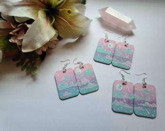 Candy coated skies earrings