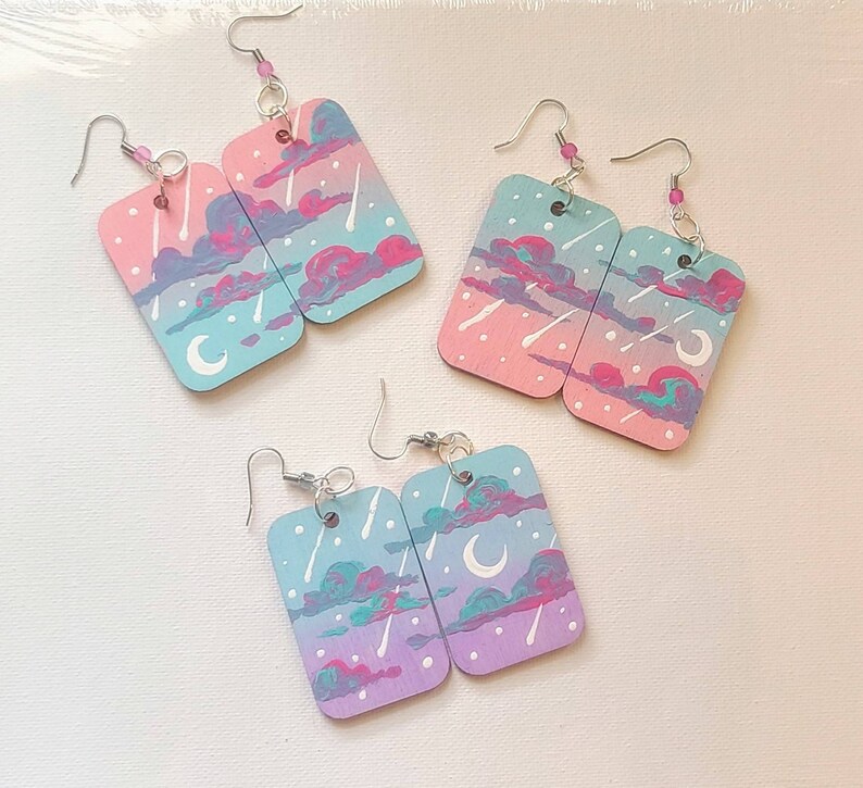 Candy coated skies earrings