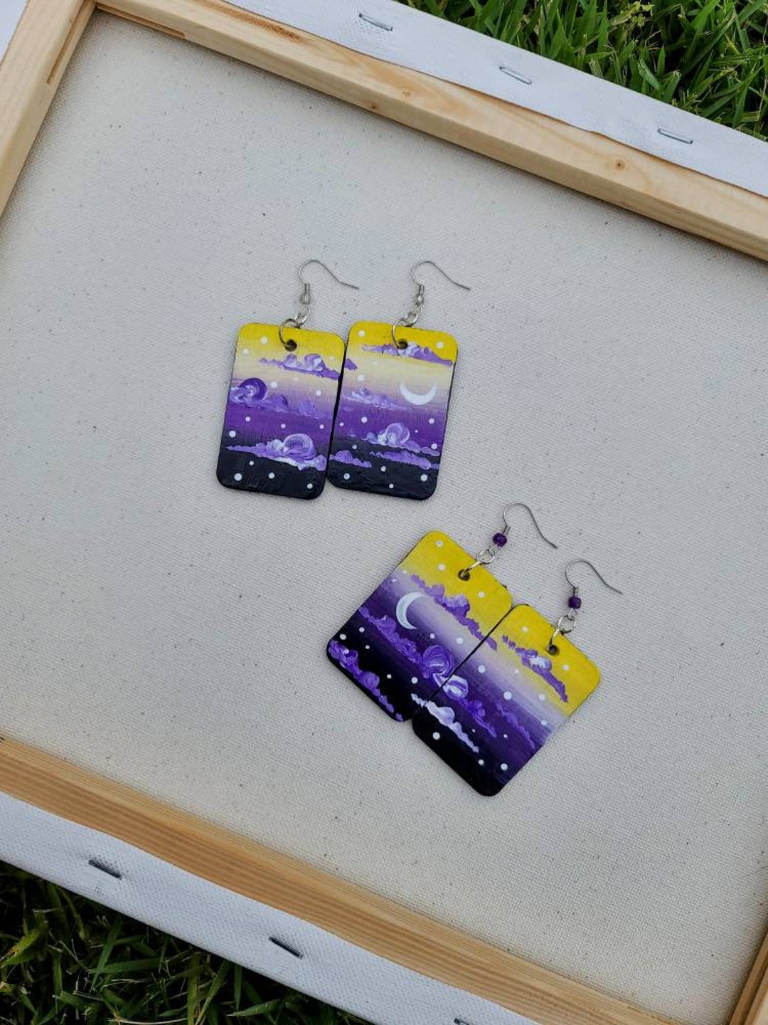 Non Binary Pride Sky Scape Earrings - Etsy