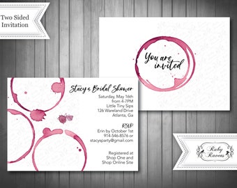 Wine invitation, wine tasting invite, let's get tipsy, aged like a fine wine, raise a glass, vino before vows, printable wine invite