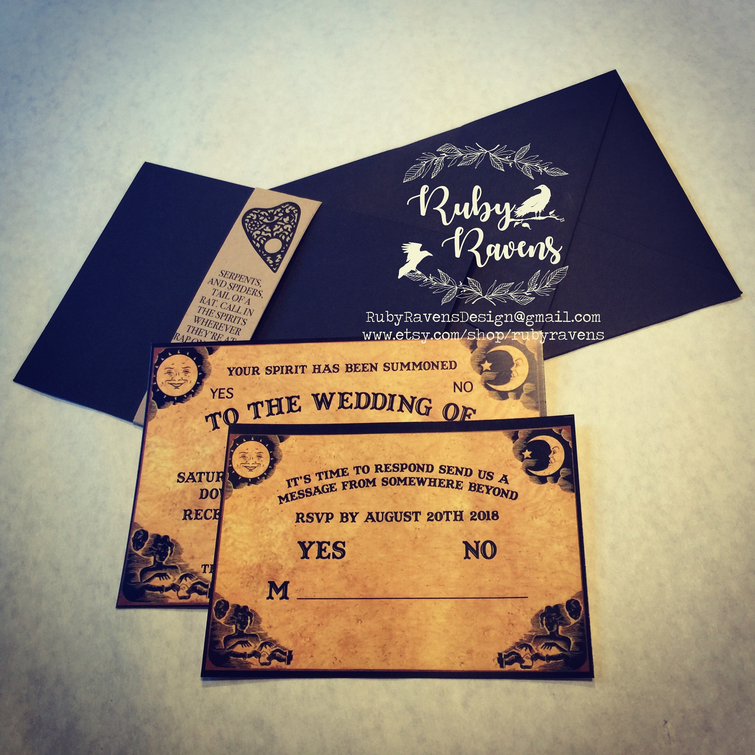 Printable Ouija Board Invitation Wedding Invite RSVP Halloween Etsy
