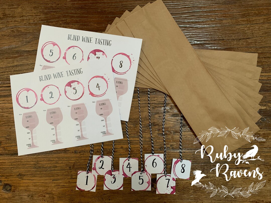 Blind Wine Tasting Kit, White Elephant Gift, Wine Tasting, Wine Rating ...