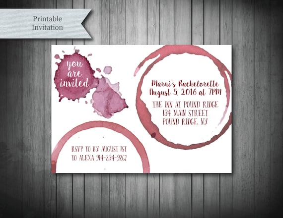 Wine Invitation, Wine Bachelorette Invitation, Let's get tipsy Invite, Wine Bridal Shower Invites, Wine tasting invite, Vino before vows