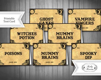 Printable Blank Ouija Board Card, Seating Place Card, Folded Tent Card, Instant Download, Haunted Mansion, Wedding Place Cards, Spooky cards