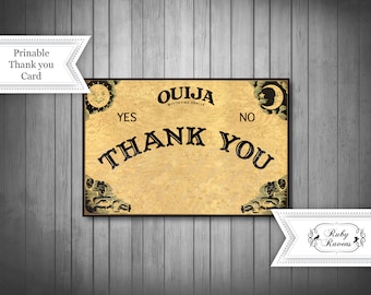 INSTANT DOWNLOAD - Ouija Board Invitation Thank You card note