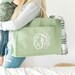 Monogram Burlap Jute Pocket Tote - Seafoam | Personalized Tote | Beach Tote | Pool Tote | Bridesmaid Gift | Gift for Her 