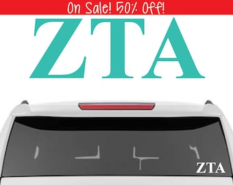 50% OFF!    Zeta Tau Alpha Decal | Sorority Car Decals, Sorority Vinyl Decal, Sorority Laptop Decal, Sorority Decal