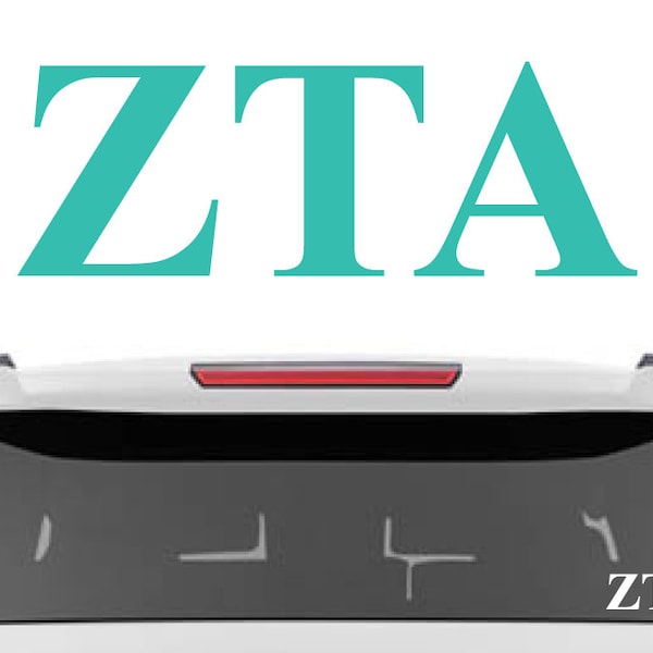 Zeta Tau Alpha Vinyl Decal | Sorority Car Window Decal | Vinyl Sticker | Laptop Decal | Bid Day Gift | Big Little Gift | New Member Gift