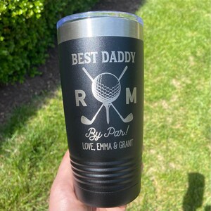 Best Daddy By Par 20oz Tumbler | Personalized Golf Father&#39;s Day Gifts for Dad | Golf Gifts for Men | Golf Accessories