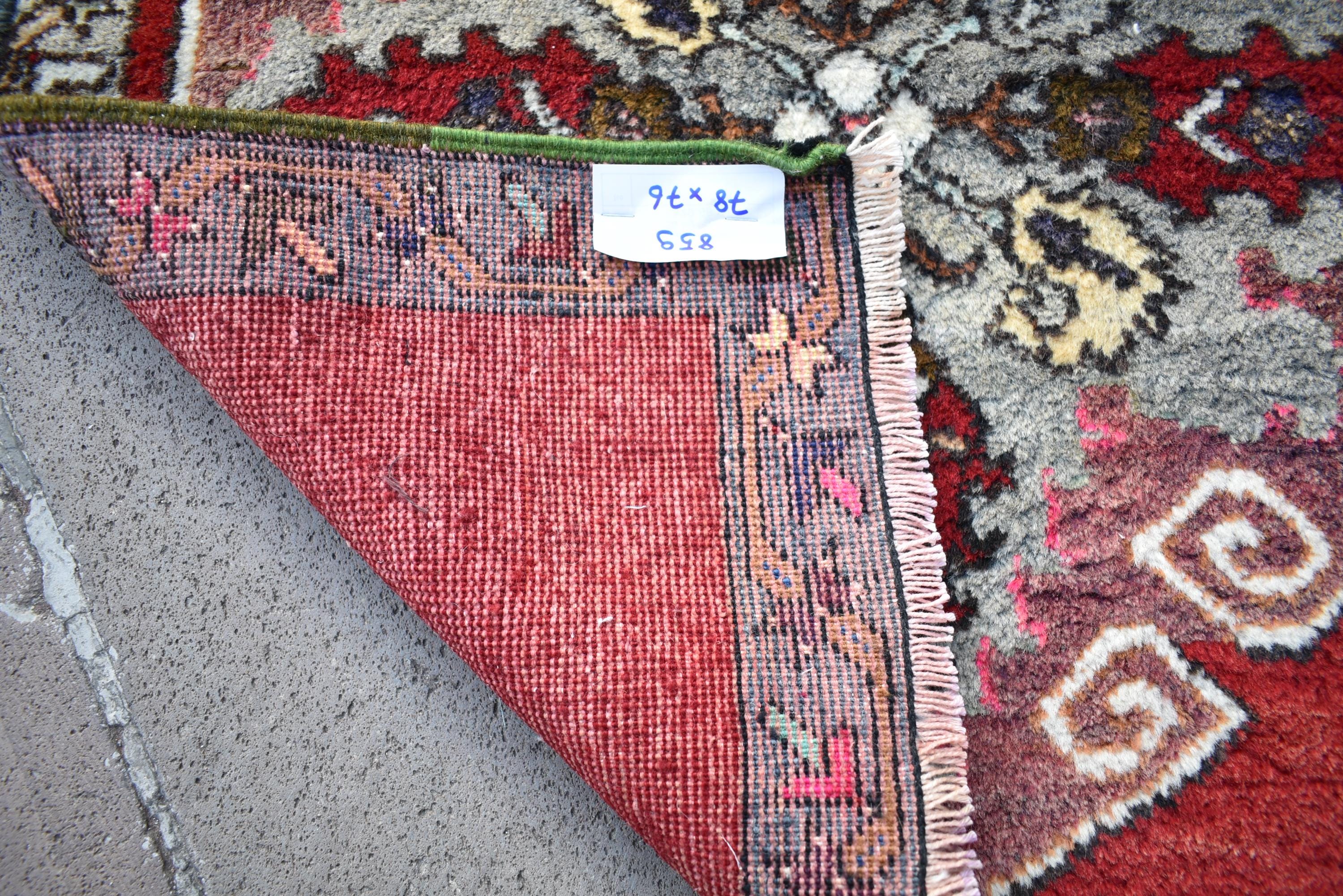 ヴィンテージ トルコ ラグ、29 インチ x 30 インチ アナトリア