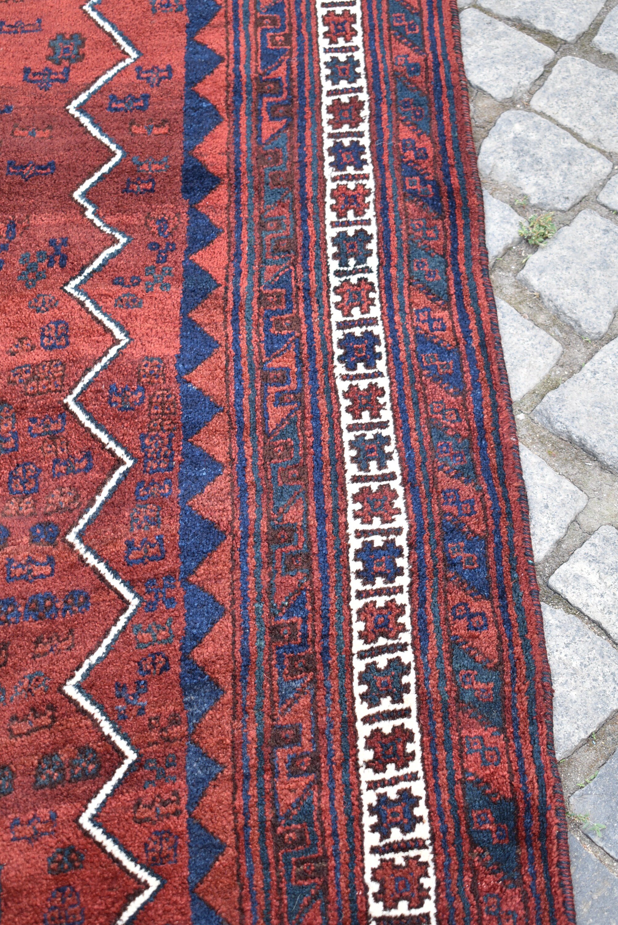 アンティーク コーカサス ラグ、4'3'' x 6'5'' フィート、コーカサスの