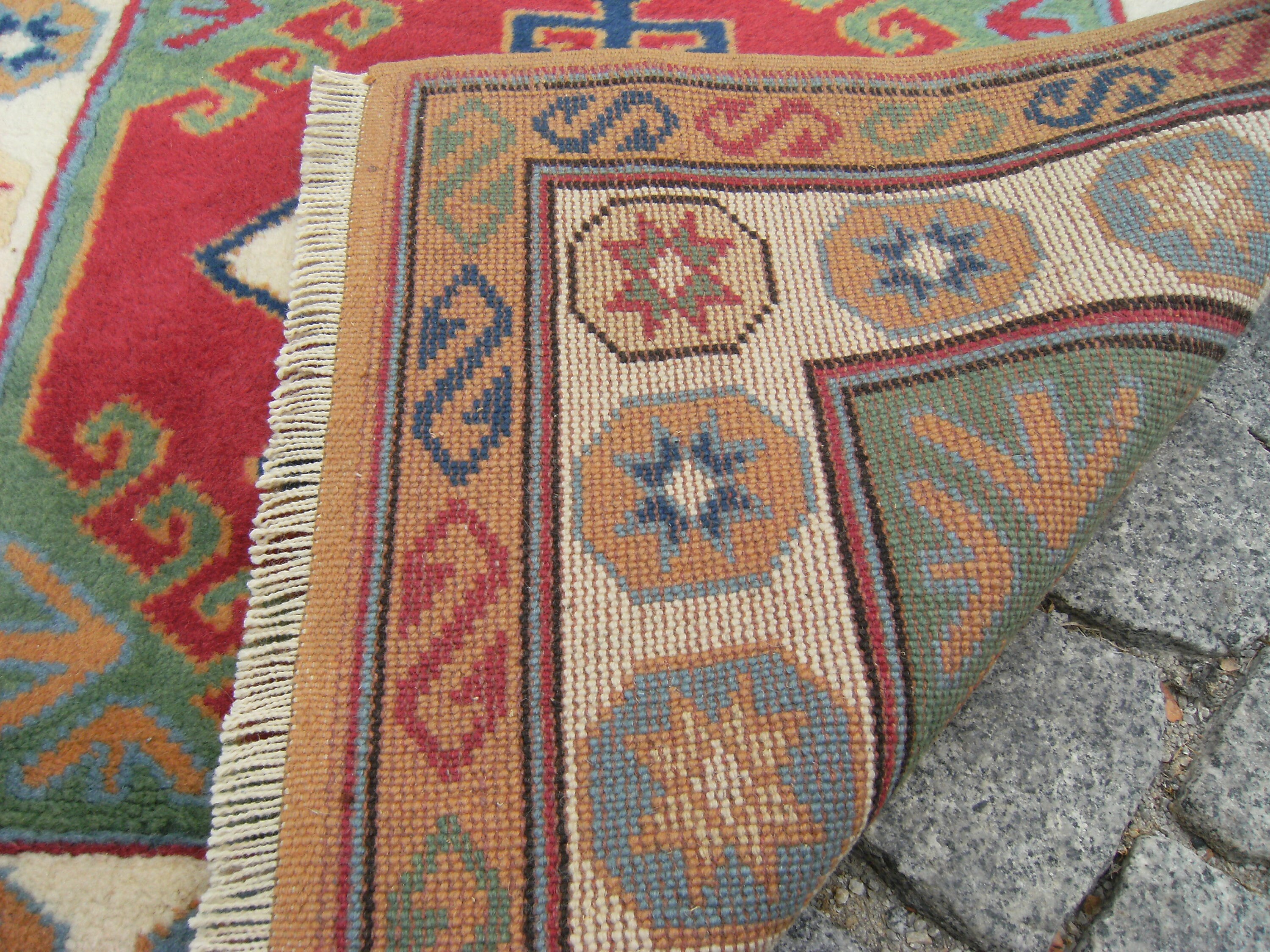 ヴィンテージ トルコ アナトリア ウール ラグ、手織り、34インチ x 51