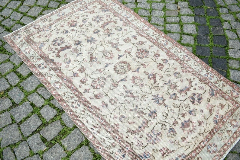 38/'/' x 64/'/' Turkish Rug Anatolian Oushak Area Rug Hand Knotted Rug Organic Wool Rug Soft Color Oushak Rug, Vintage Muted Dye Oushak Rug