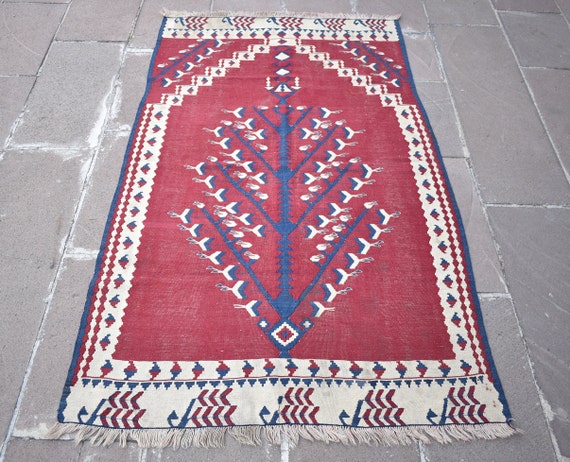 トルコ ラグ 絨毯 ビンテージ アナトリアラグ 一点物ビンテージラグ150 x 257 cm（トルコ、アナトリア）幾何学模様の