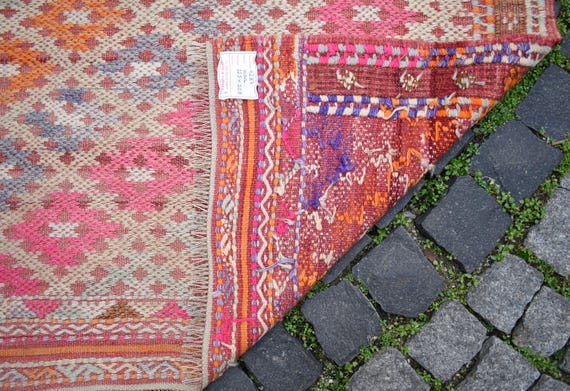 ヴィンテージ トルコ チチムラグ、刺繍ウール、アナトリア風装飾